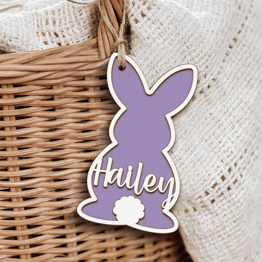 Personalized Easter Basket Tag, Custom Easter Basket Tags, Easter Tags Decor, Bunny Tags For Kids Children VN21