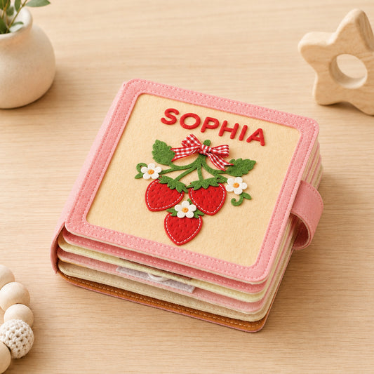 Personalized Busy Book For Kids, Handmade Felt Quite Book, Montessori Fabric Busy Book