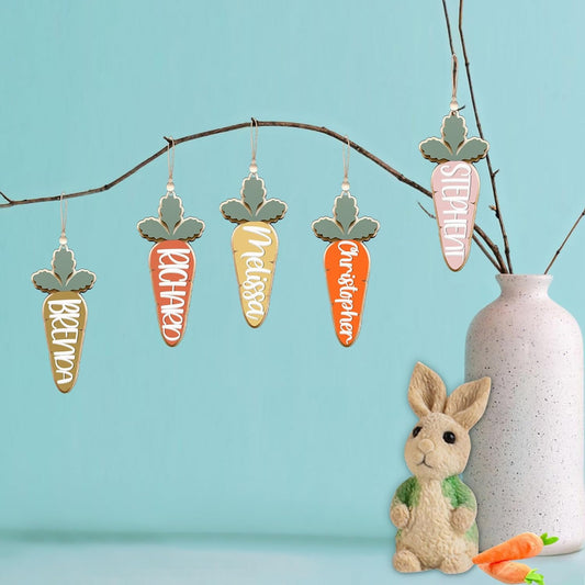 Personalized Easter Basket Tag, Custom Carrot Tag, Easter Name Tag, Easter Keepsake, Basket Tags, Baby Girl Gifts, Baby Gift ET05