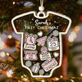 Baby's First Christmas Ornament, Personalized Baby 1st Christmas Ornament CF63 - Kindlytoys