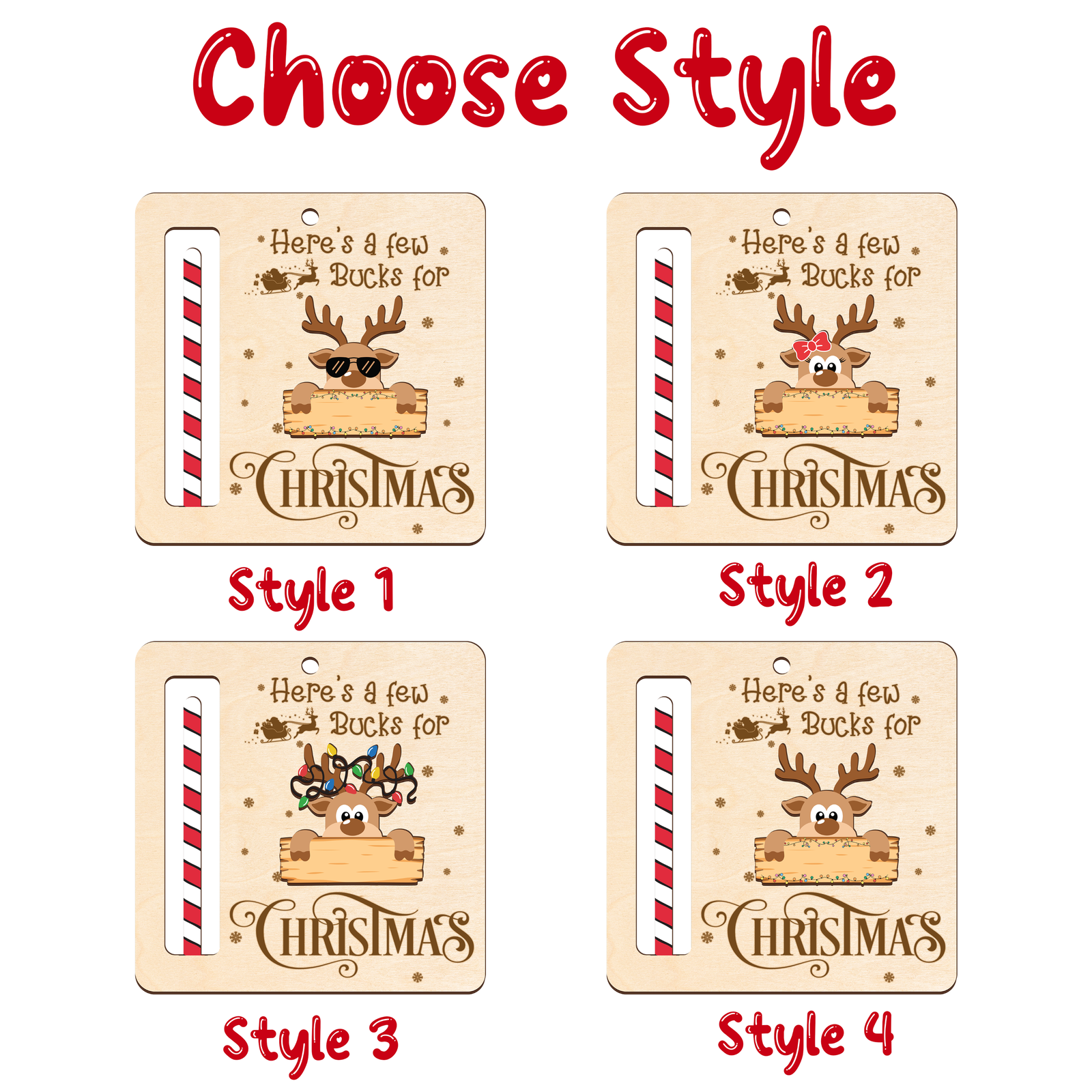 Christmas Reindeer Money Holders Gift, Christmas Money Holders for Cash MH38 - Kindlytoys