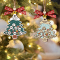 Custom Family Names Christmas Tree Decorations, Family Wooden Ornaments CF207 - Kindlytoys