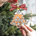 Custom Family Names Christmas Tree Decorations, Family Wooden Ornaments CF207 - Kindlytoys