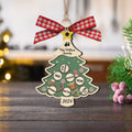 Custom Family Names Christmas Tree Decorations, Family Wooden Ornaments CF207 - Kindlytoys