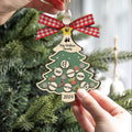 Custom Family Names Christmas Tree Decorations, Family Wooden Ornaments CF207 - Kindlytoys