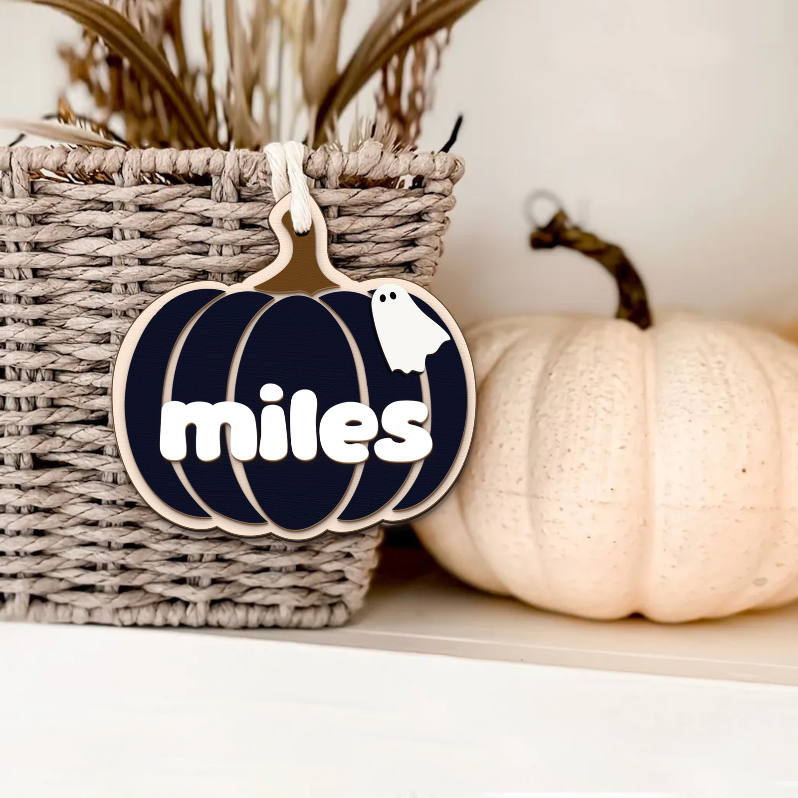 Custom Halloween Gifts Boo Basket Tag, Personalized Halloween Name Tags HX12 - Kindlytoys