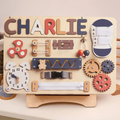 Customized Montessori Busy Board With Baby Name - Wooden Montessori Toys | KindlyToys, BB10 - Kindlytoys