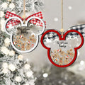 Gingerbread Mickey Mouse Family Ornament, Personalized Family Ornaments With Pets, 3 Layer Wooden Ornament CF74 - Kindlytoys