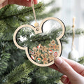 Gingerbread Mickey Mouse Family Ornament, Personalized Family Ornaments With Pets, 3 Layer Wooden Ornament CF74 - Kindlytoys