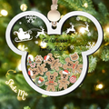 Gingerbread Mickey Mouse Family Ornament, Personalized Family Ornaments With Pets, 3 Layer Wooden Ornament CF74 - Kindlytoys
