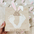 My First Easter Sign, Some Bunny Loves You, Wooden Footprint Sign ES01 - Kindlytoys