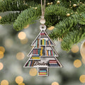 Personalized 2D Christmas Book Tree Ornament, Book Lover Gift, Bookworm Gifts CF154 - Kindlytoys