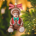 Personalized Baby Costumes Photo Ornaments, Christmas Newborn Baby Face Ornament CF622 - Kindlytoys