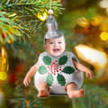 Personalized Baby Costumes Photo Ornaments, Christmas Newborn Baby Face Ornament CF622 - Kindlytoys