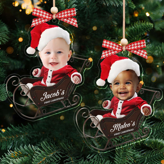 Personalized Baby Photo Acrylic Ornament - Custom Baby's First Christmas Keepsake CF539 - Kindlytoys