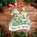 Personalized Baby Photo Christmas Ornament, Newborn Gift 2D Acrylic Ornament CF538 - Kindlytoys