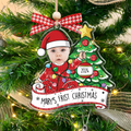 Personalized Baby Photo Christmas Ornament, Newborn Gift 2D Acrylic Ornament CF538 - Kindlytoys