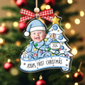 Personalized Baby Photo Christmas Ornament, Newborn Gift 2D Acrylic Ornament CF538 - Kindlytoys