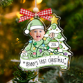 Personalized Baby Photo Christmas Ornament, Newborn Gift 2D Acrylic Ornament CF538 - Kindlytoys