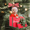 Personalized Baby Photo Christmas Ornaments, Newborn Gift 2D Acrylic Ornament CF646 - Kindlytoys