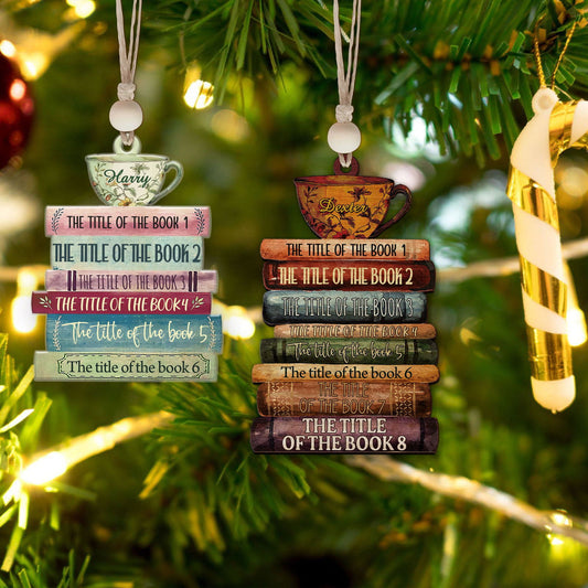 Personalized Book Lover Christmas Ornament, Book Club Ornament, Bookish Ornament CF102 - Kindlytoys