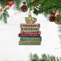 Personalized Book Lover Christmas Ornament, Book Club Ornament, Bookish Ornament CF102 - Kindlytoys