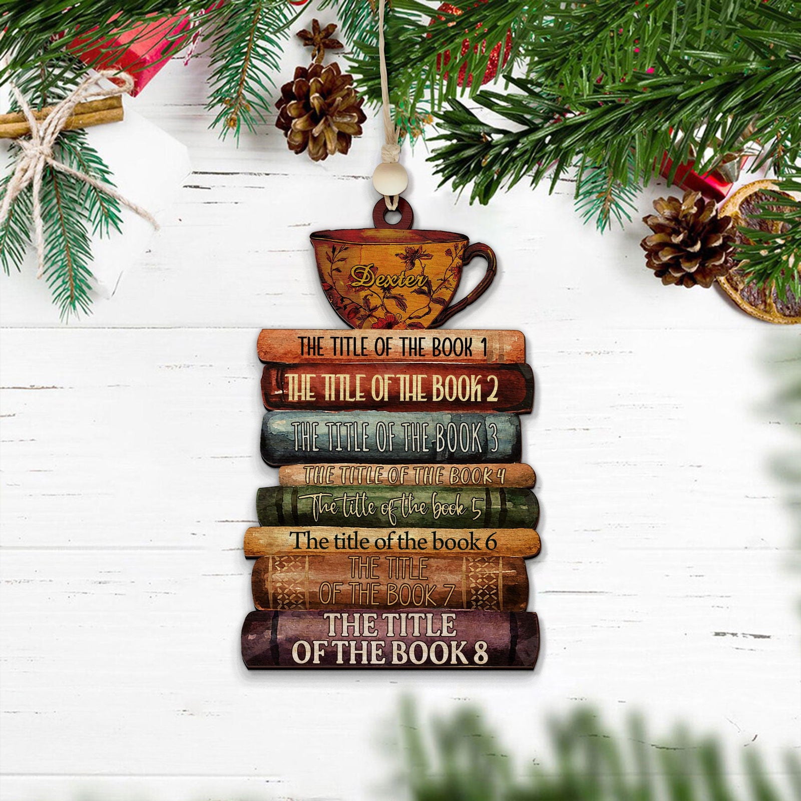 Personalized Book Lover Christmas Ornament, Book Club Ornament, Bookish Ornament CF102 - Kindlytoys