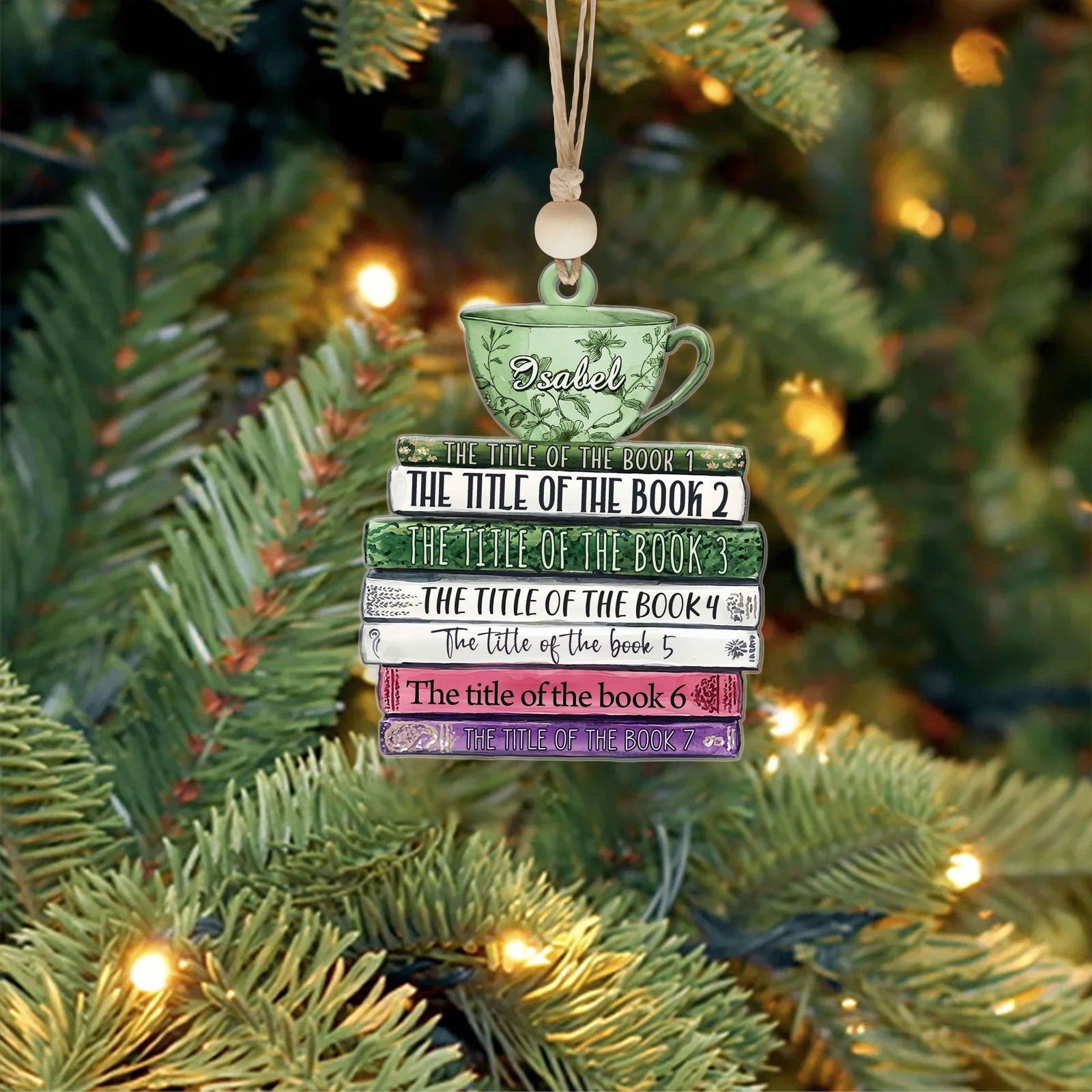 Personalized Book Lover Christmas Ornament, Book Club Ornament, Bookish Ornament CF102 - Kindlytoys