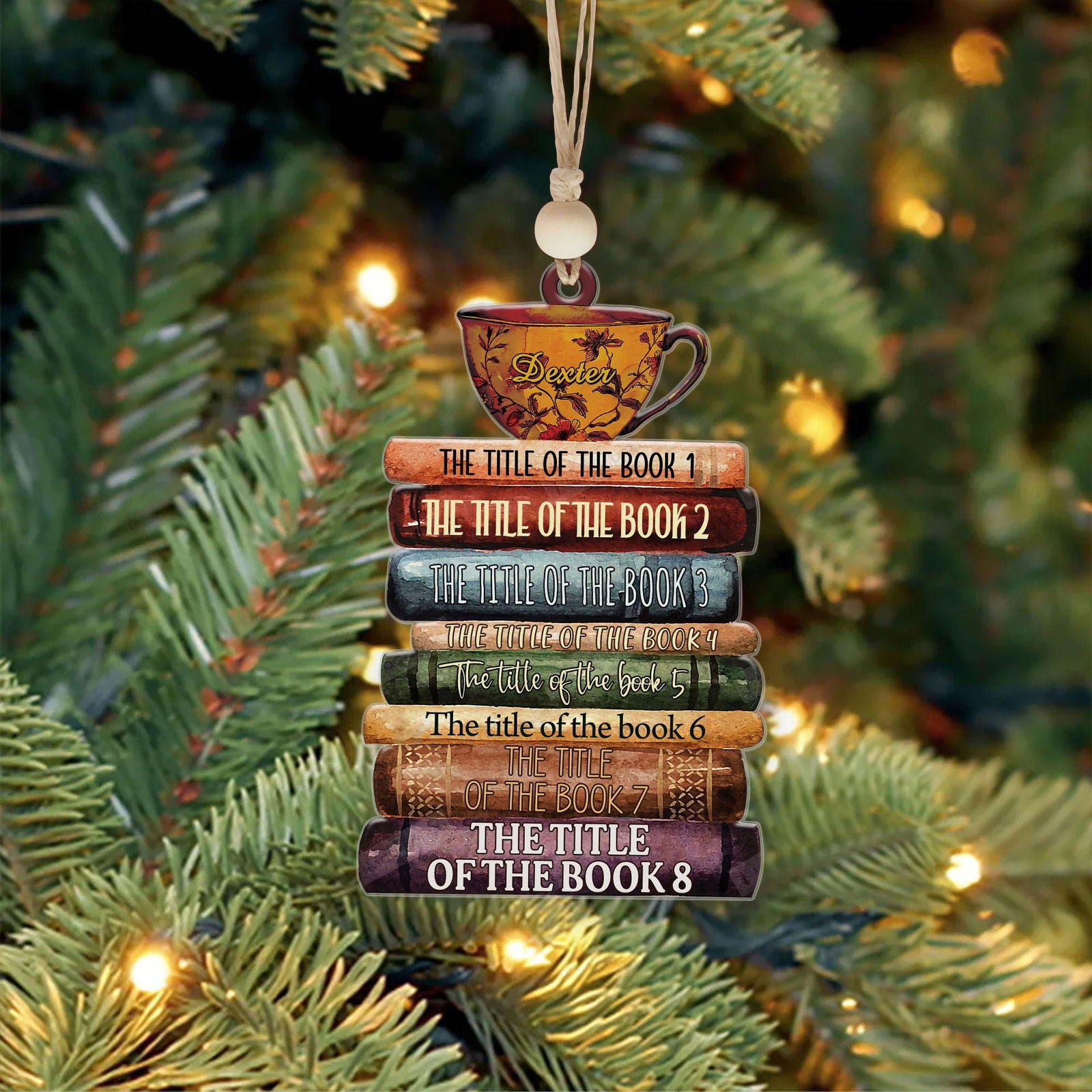 Personalized Book Lover Christmas Ornament, Book Club Ornament, Bookish Ornament CF102 - Kindlytoys