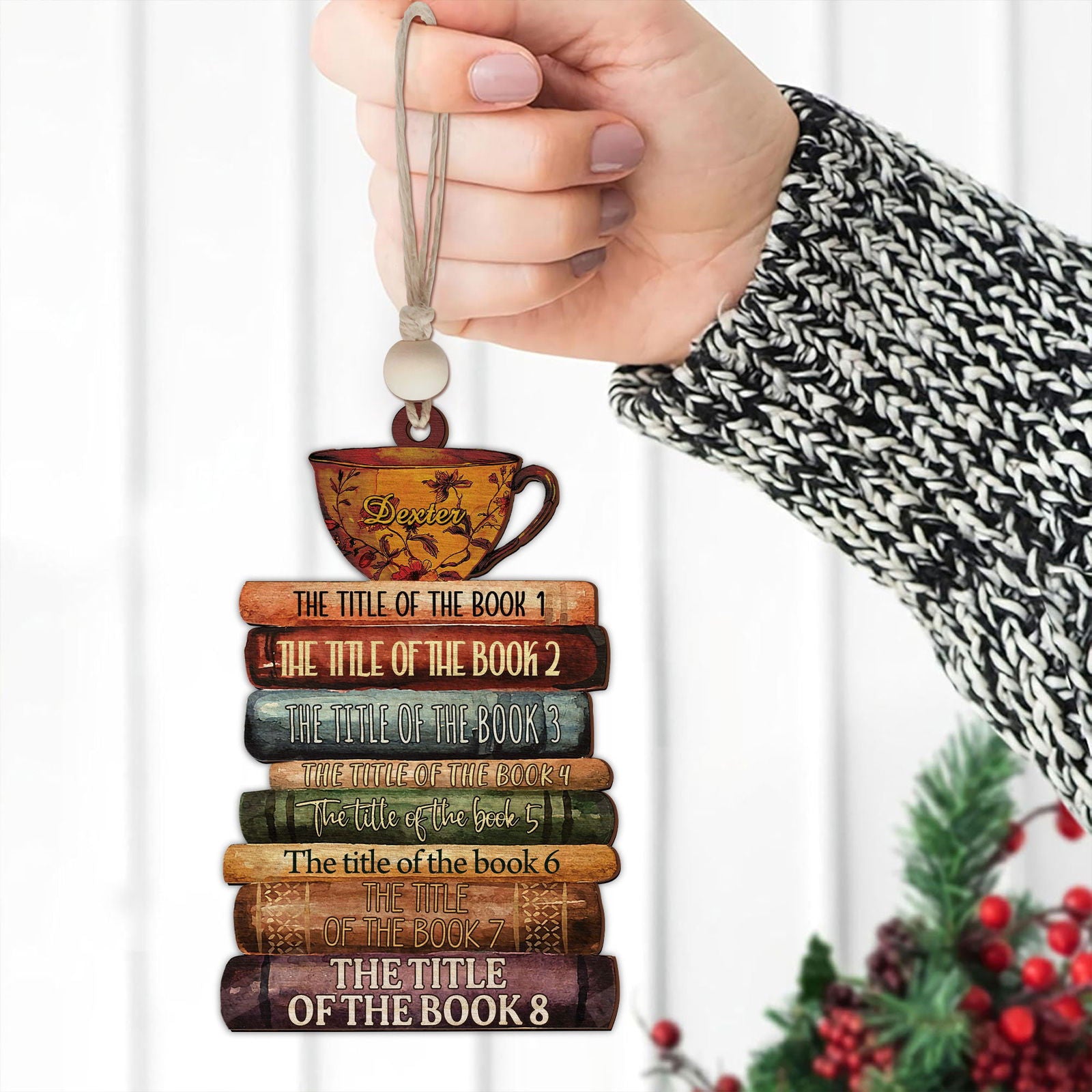 Personalized Book Lover Christmas Ornament, Book Club Ornament, Bookish Ornament CF102 - Kindlytoys