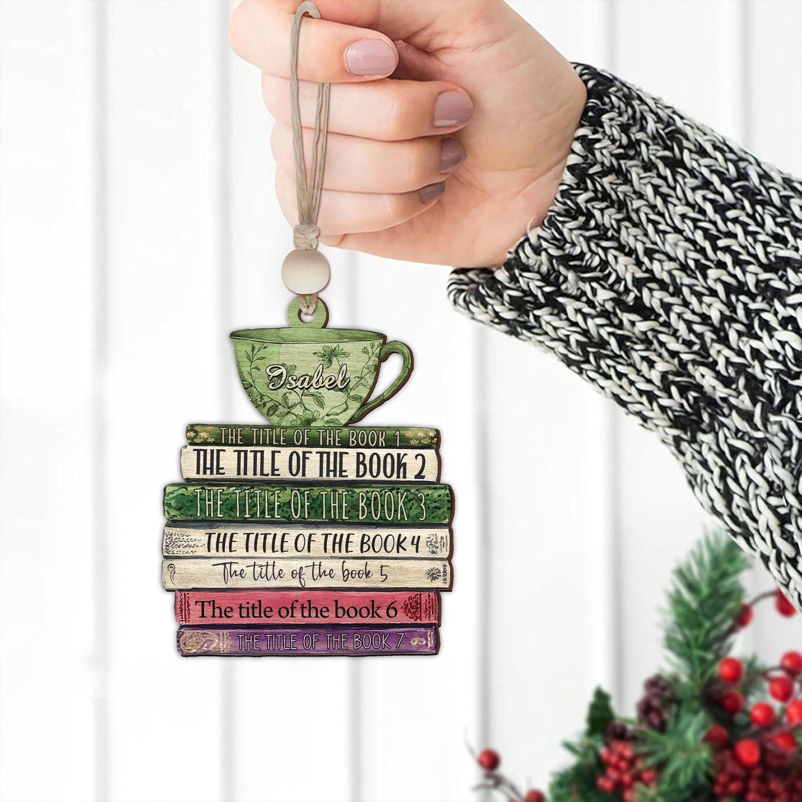 Personalized Book Lover Christmas Ornament, Book Club Ornament, Bookish Ornament CF102 - Kindlytoys