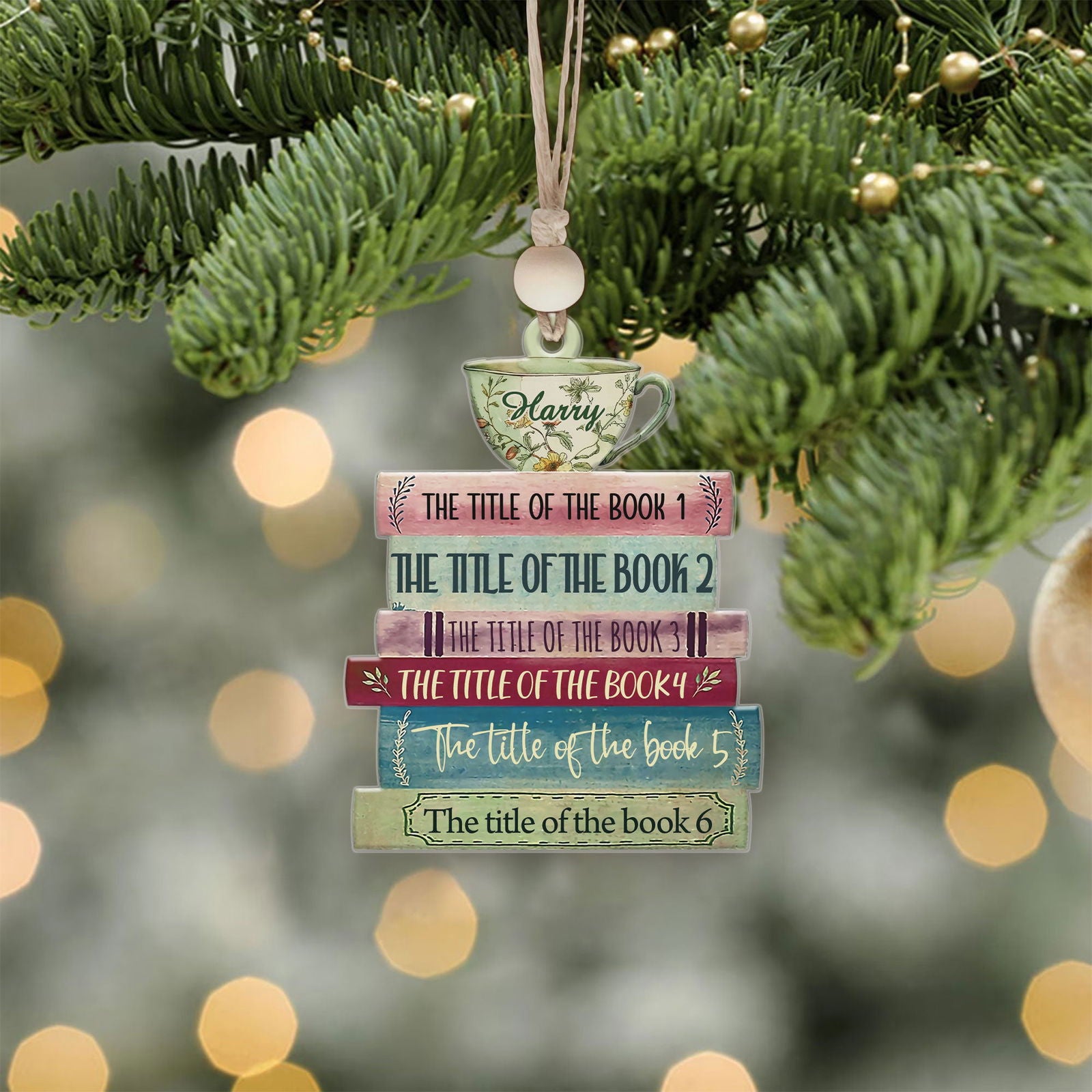 Personalized Book Lover Christmas Ornament, Book Club Ornament, Bookish Ornament CF102 - Kindlytoys