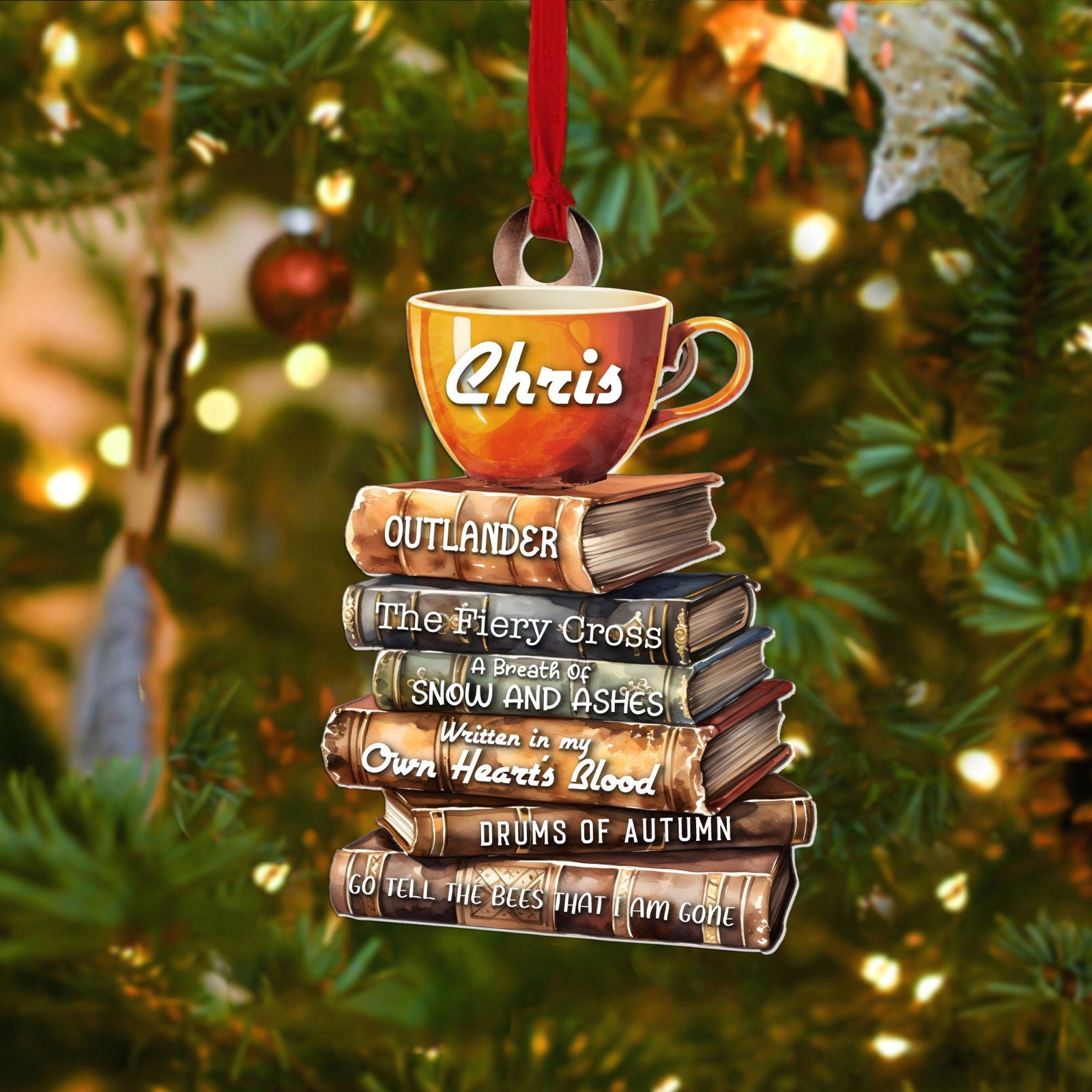 Personalized Book Lover Ornament, Book Club Christmas Ornament, Bookish Ornament CF101 - Kindlytoys