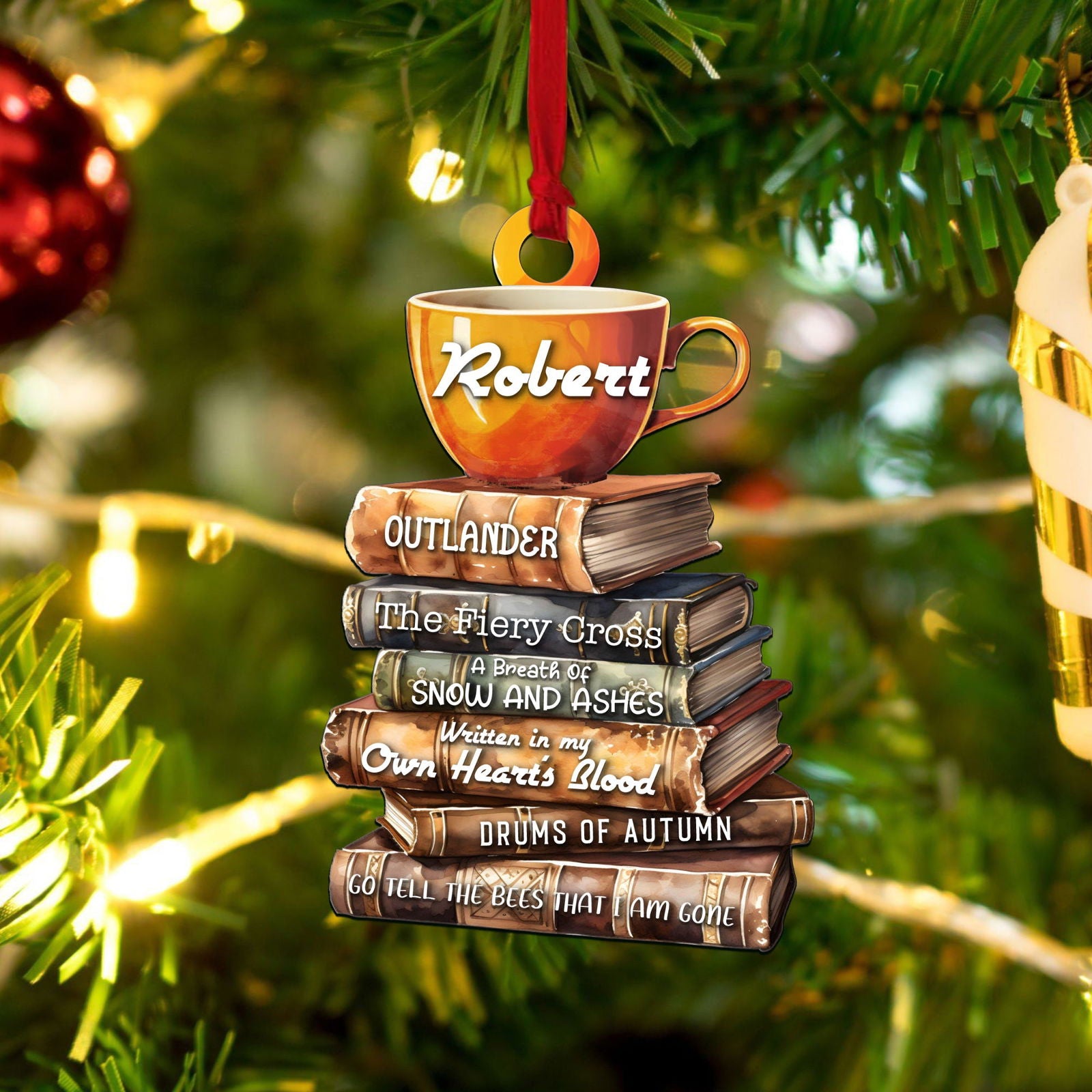 Personalized Book Lover Ornament, Book Club Christmas Ornament, Bookish Ornament CF101 - Kindlytoys