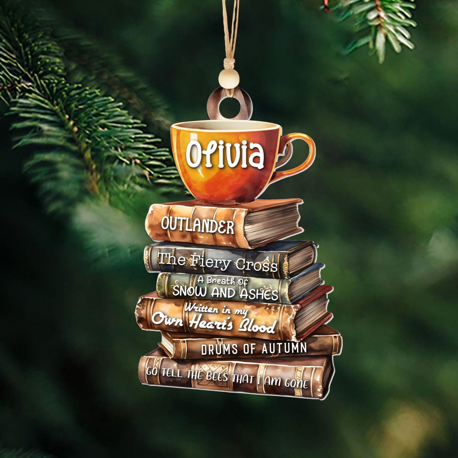 Personalized Book Lover Ornament, Book Club Christmas Ornament, Bookish Ornament CF101 - Kindlytoys