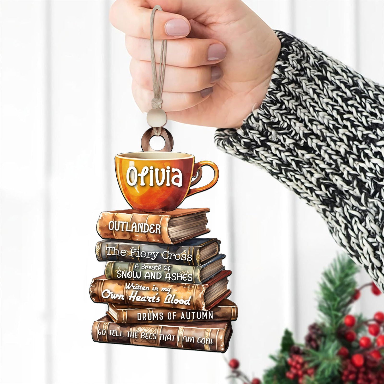 Personalized Book Lover Ornament, Book Club Christmas Ornament, Bookish Ornament CF101 - Kindlytoys