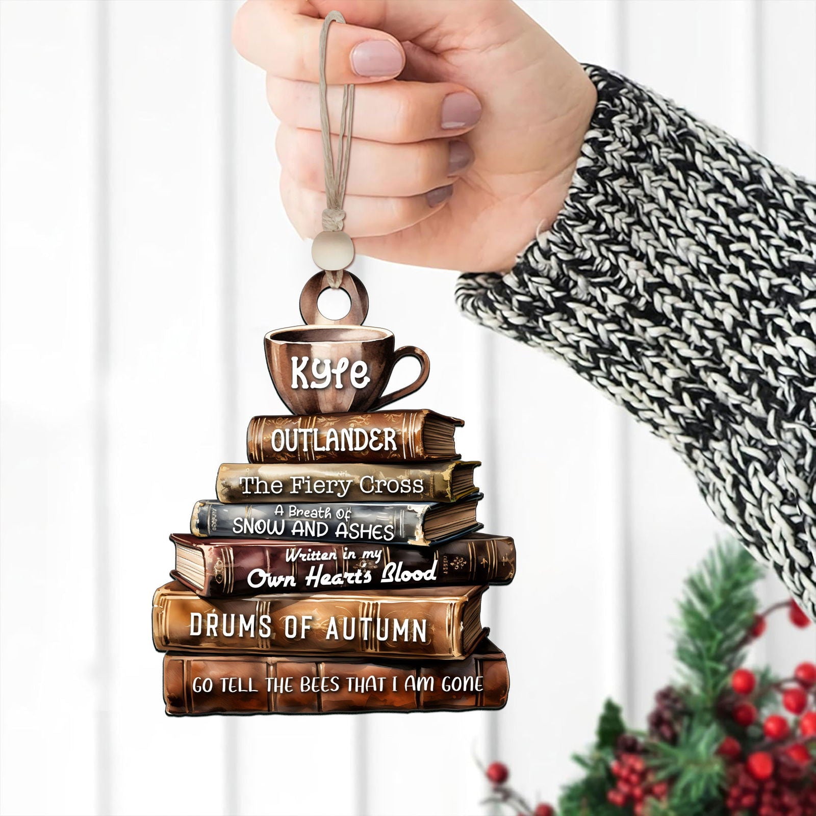 Personalized Book Lover Ornament, Book Club Christmas Ornament, Bookish Ornament CF101 - Kindlytoys