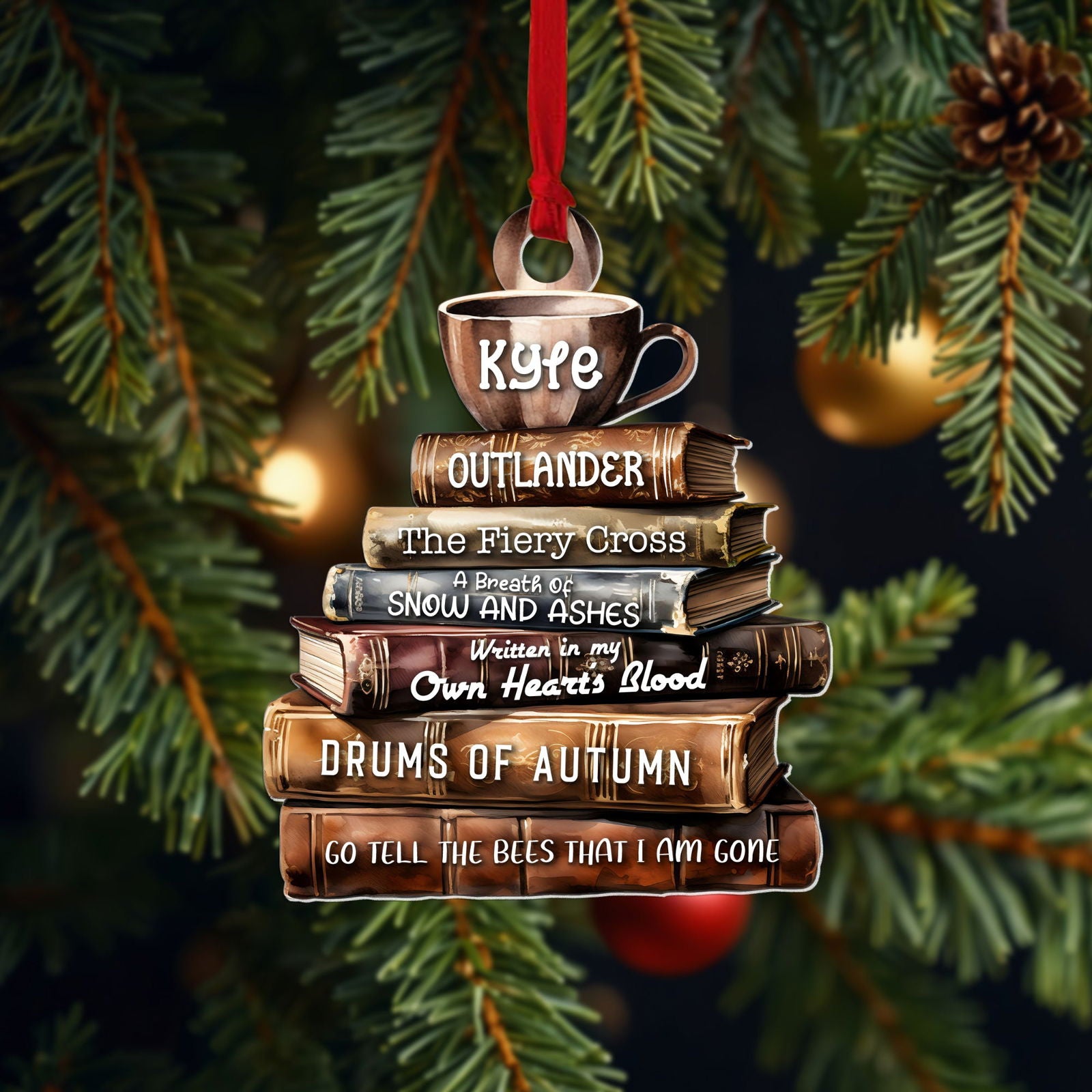 Personalized Book Lover Ornament, Book Club Christmas Ornament, Bookish Ornament CF101 - Kindlytoys