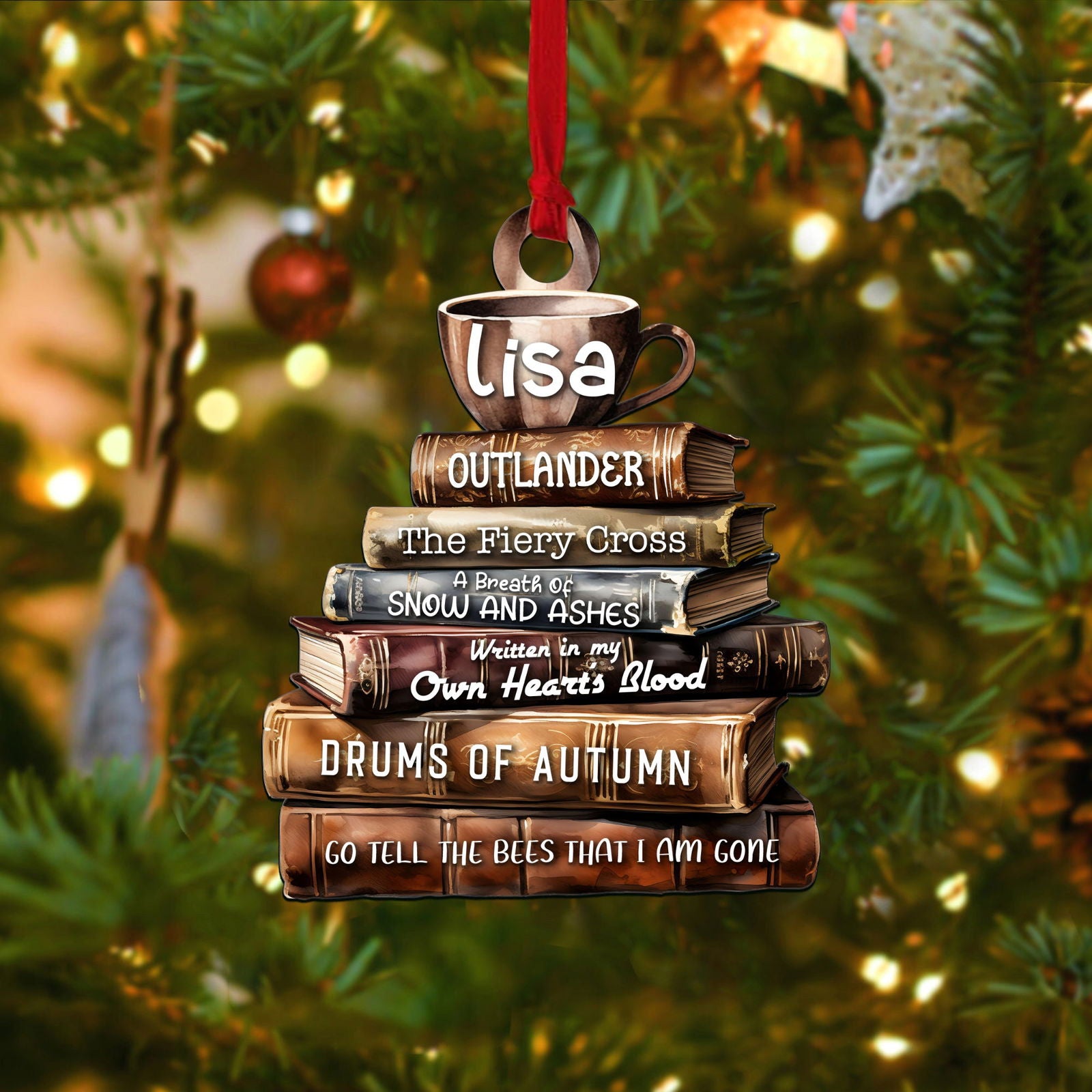 Personalized Book Lover Ornament, Book Club Christmas Ornament, Bookish Ornament CF101 - Kindlytoys
