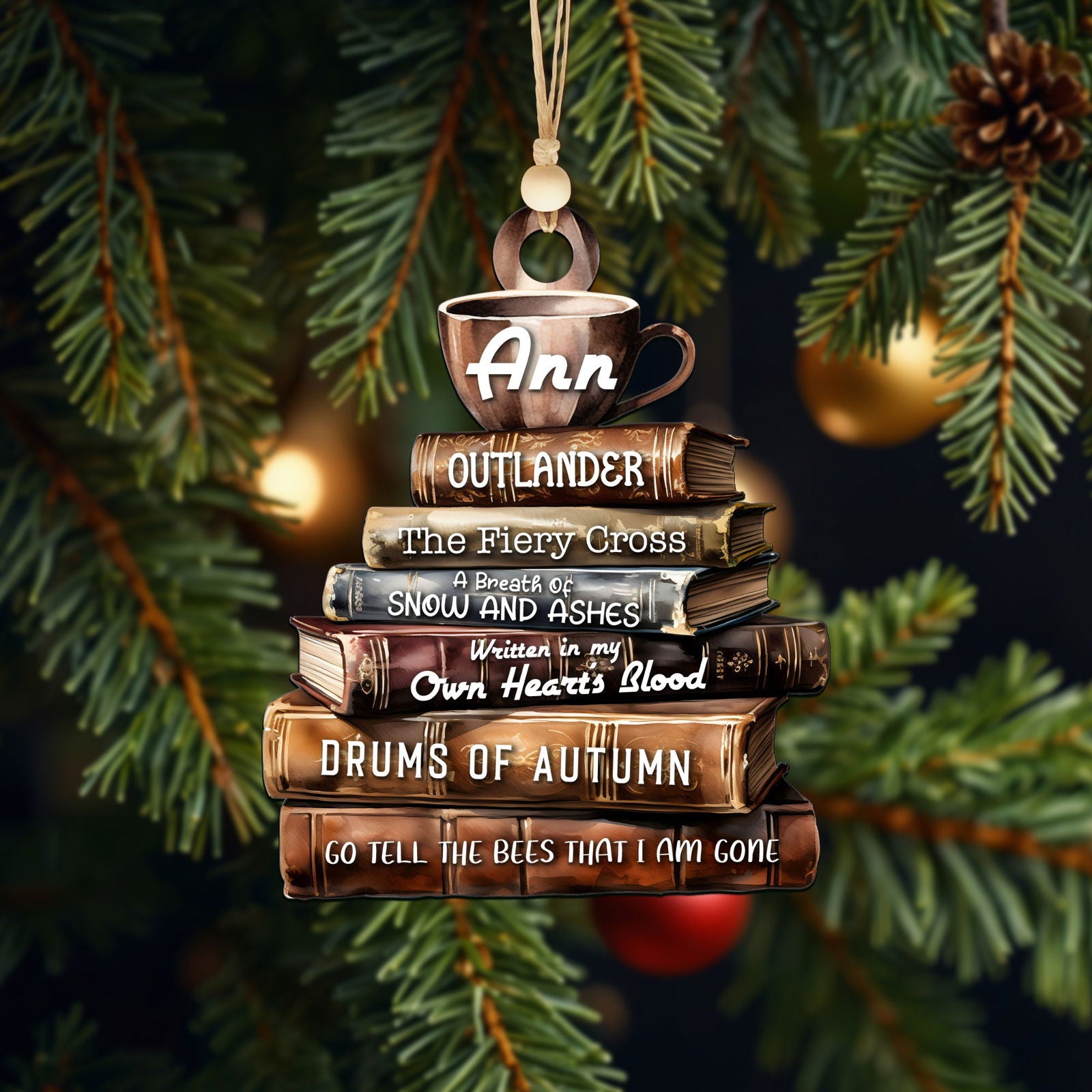 Personalized Book Lover Ornament, Book Club Christmas Ornament, Bookish Ornament CF101 - Kindlytoys