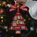 Personalized Christmas Book Tree Ornament, Book Lover Gift, Bookworm Gifts CF158 - Kindlytoys