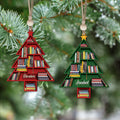 Personalized Christmas Book Tree Ornament, Book Lover Gift, Bookworm Gifts CF158 - Kindlytoys