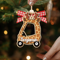 Personalized Christmas Cozy Coupe Baby Ornament, Wooden Baby Car Ornament CF626 - Kindlytoys