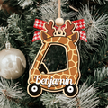 Personalized Christmas Cozy Coupe Baby Ornament, Wooden Baby Car Ornament CF626 - Kindlytoys