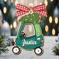 Personalized Christmas Cozy Coupe Baby Ornament, Wooden Baby Car Ornament CF626 - Kindlytoys
