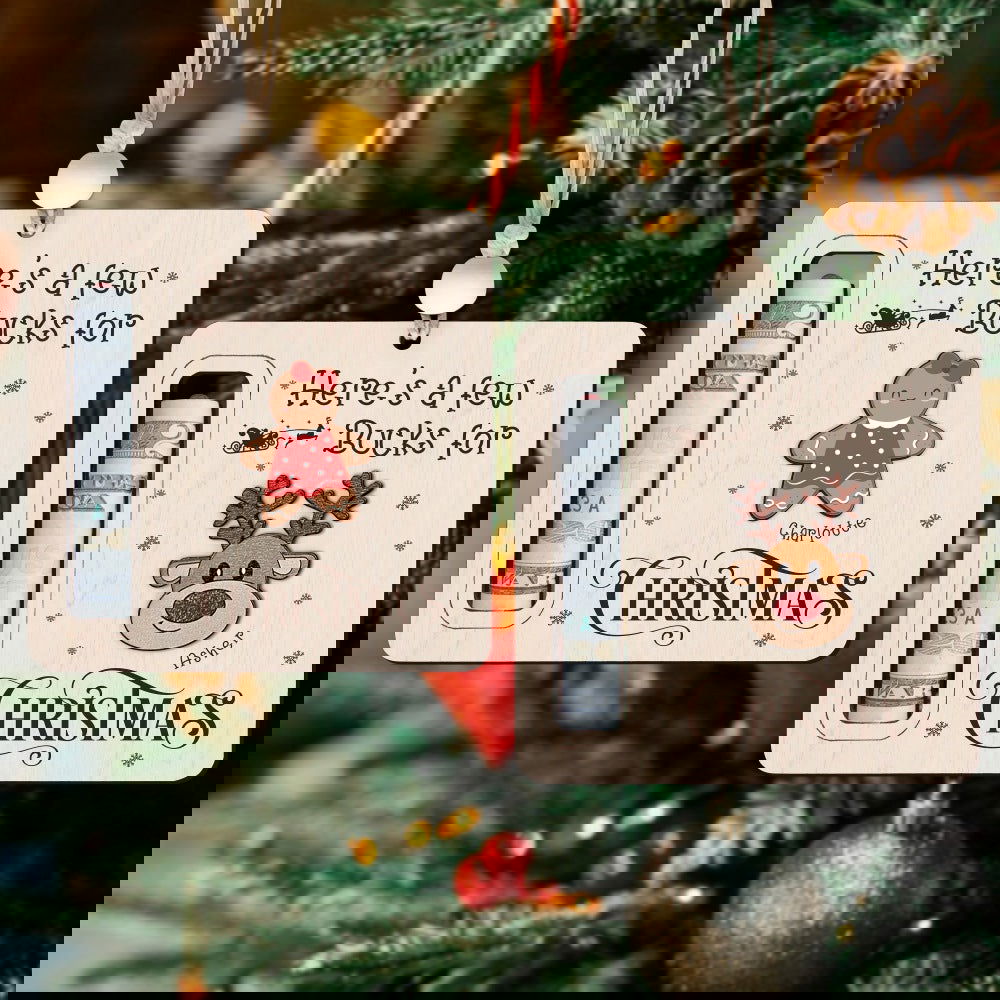 Personalized Christmas Money Holder, Here’s A Few Bucks for Christmas, Money Holder Tree Christmas Gifts, CF32 - Kindlytoys