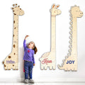 Personalized Cute Giraffe Wooden Growth Chart for Kids GC02 - Kindlytoys