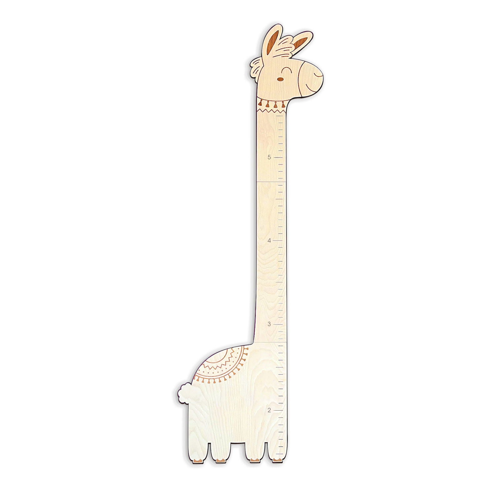 Personalized Cute Giraffe Wooden Growth Chart for Kids GC02 - Kindlytoys