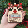Personalized Cute Reindeer Christmas Money Holder Ornament, Here’s A Few Bucks for Christmas Money Holder Gifts MH50 - Kindlytoys