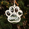 Personalized Dog Ornament, Dog Paw Ornament, Custom Pet Christmas Ornament CF42 - Kindlytoys